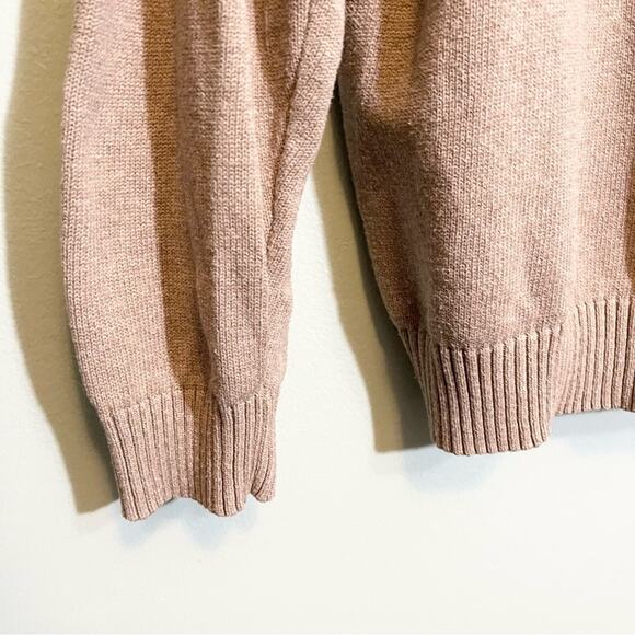 U.S. Polo Assn. Men's Tan 1/4 Zip Stand-Up Collar Long Sleeve Ribbed Sweater XXL - Picture 9 of 16